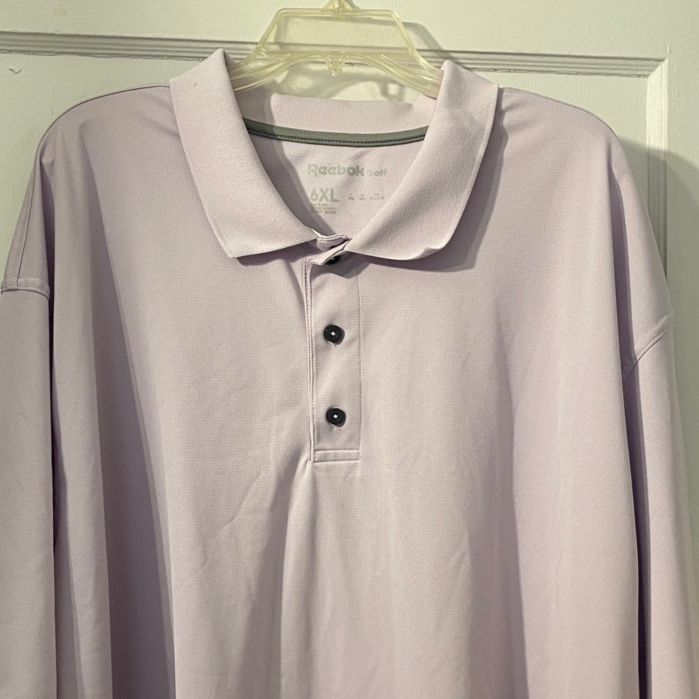 Reebok Men's Light Purple Polo Shirt